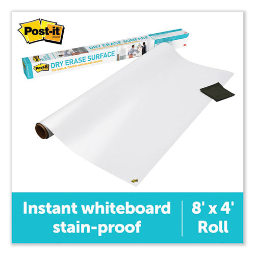 Dry Erase Surface with Adhesive Backing, 96 x 48, White Surface-(MMMDEF8X4)