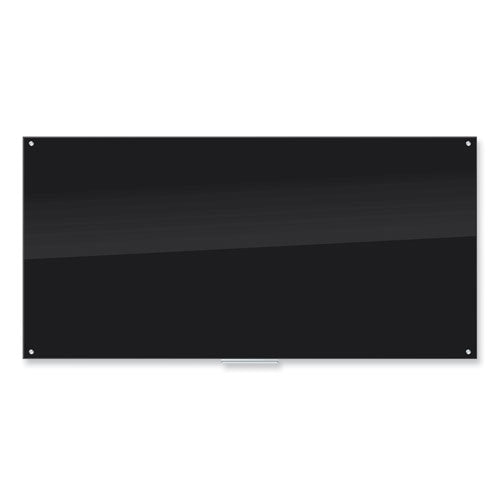 Black Glass Dry Erase Board, 96 x 47, Black Surface-(UBR3015U0001)