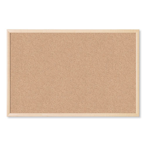 Cork Bulletin Board, 35 x 23, Natural Surface, Birch Wood Frame-(UBR266U0001)