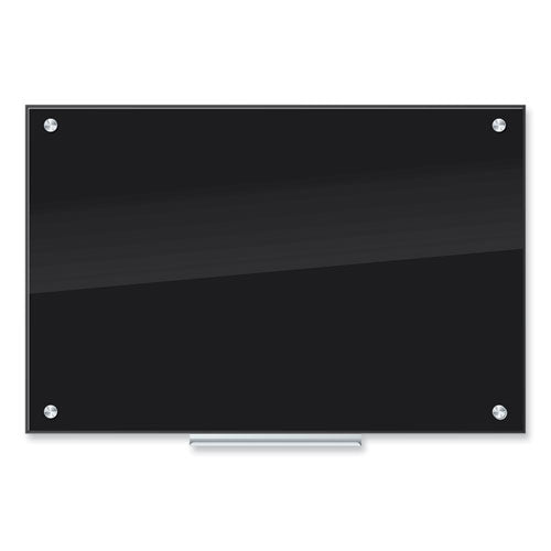 Black Glass Dry Erase Board, 35 x 23, Black Surface-(UBR170U0001)