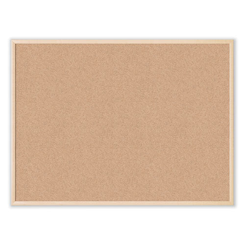 Cork Bulletin Board, 47 x 35, Natural Surface, Birch Wood Frame-(UBR003U0001)