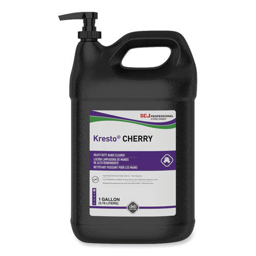 Kresto Cherry Heavy Duty Hand Cleaner Manual Cartridge, Cherry Scent, 1 gal Pump Bottle, 4/Carton-(SJNKCH1G)