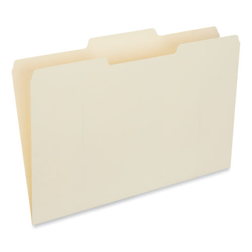 Top Tab File Folders, 1/3-Cut Tabs: Center Position, Legal Size, 0.75" Expansion, Manila, 100/Box-(UNV15122)