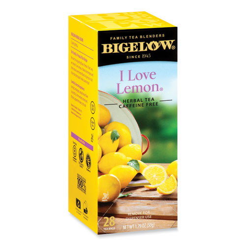 I Love Lemon Herbal Tea, 0.06 oz Tea Bag, 28/Box-(BTCRCB003991)