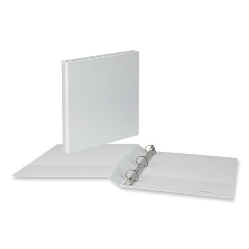 Slant D-Ring View Binder, 3 Rings, 1" Capacity, 11 x 8.5, White, 12/Carton-(UNV207421PK)