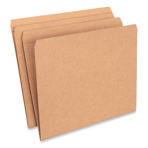 Reinforced Kraft Top Tab File Folders, Straight Tabs, Letter Size, 0.75" Expansion, Brown, 100/Box-(UNV16130)