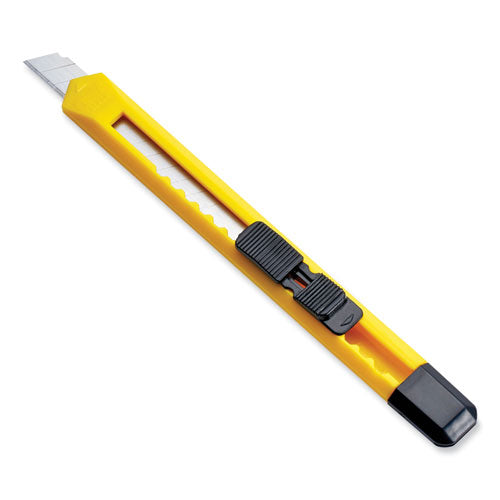 Quick Point Utility Knife, 9 mm Blade, Yellow/Black-(SQN10131P)