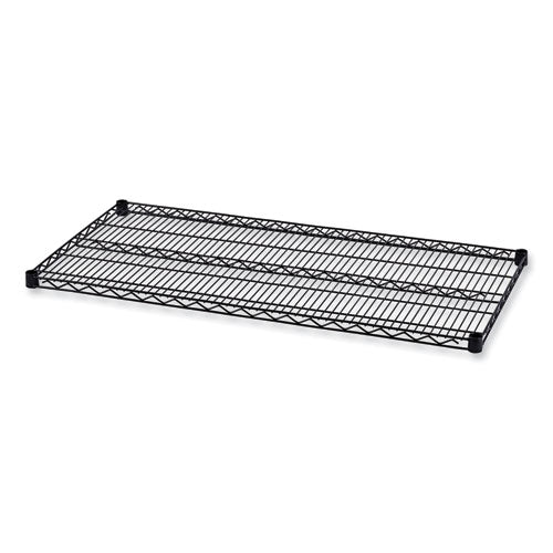 Industrial Wire Shelving Extra Wire Shelves, 48w x 24d, Black, 2 Shelves/Carton-(ALESW584824BL)