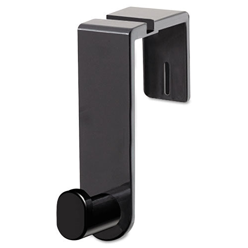 Plastic Coat Hook, 1-Hook, 1.75 x 5.25 x 4, Black-(SAF4224BL)