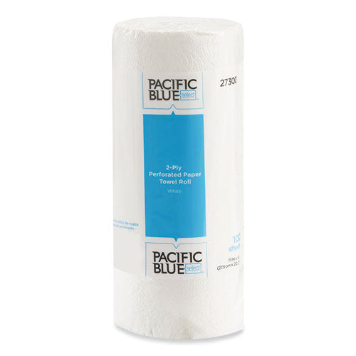 Pacific Blue Select Two-Ply Perforated Paper Kitchen Roll Towels, 2-Ply, 11 x 8.88, White, 100/Roll-(GPC27300RL)