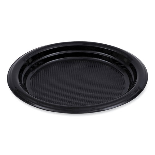 Hi-Impact Plastic Dinnerware, Plate, 6" dia, Black, 1,000/Carton-(BWKPLTHIPS6BL)