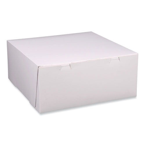 Bakery Boxes, Standard, 12 x 12 x 5, White, Paper, 100/Carton-(SCH1587)