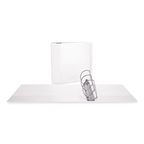 Slant D-Ring View Binder, 3 Rings, 4" Capacity, 11 x 8.5, White-(UNV20994)