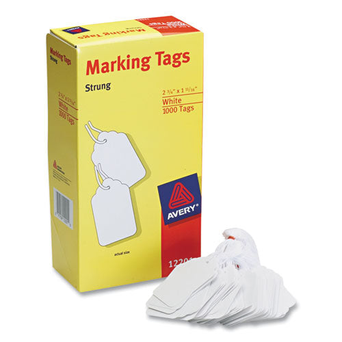 Medium-Weight White Marking Tags, 2.75 x 1.69, 1,000/Box-(AVE12201)