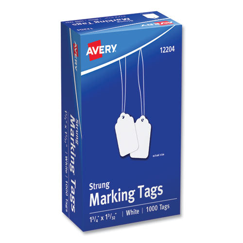 Medium-Weight White Marking Tags, 1.75 x 1.09, 1,000/Box-(AVE12204)