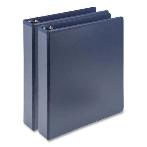 Earths Choice Plant-Based BOHO D-Ring View Binders, 1.5" Capacity, 11 x 8.5, Indigo, 2/Pack-(SAMU69541)