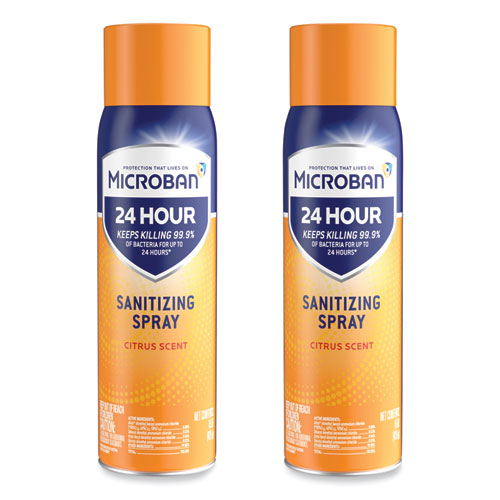 24-Hour Disinfecting Sanitizing Spray, Citrus Scent, 15 oz Aerosol Spray, 2/Pack-(PGC63373)