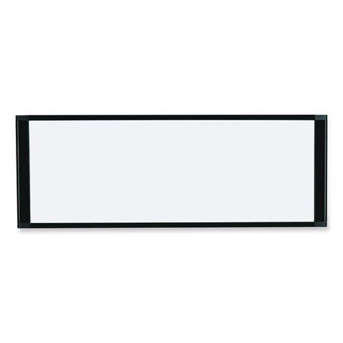 Cubicle Workstation Dry Erase Board, 36 x 18, White Surface, Black Aluminum Frame-(BVCMA10007705)