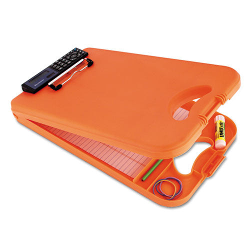 DeskMate II with Calculator, 0.5" Clip Capacity, Holds 8.5 x 11 Sheets, Hi-Vis Orange-(SAU00543)