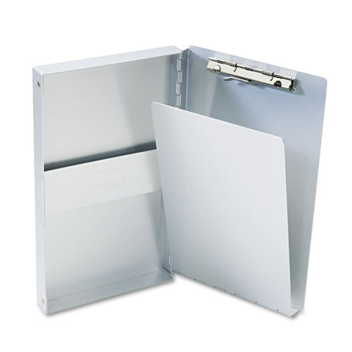 Snapak Aluminum Side-Open Forms Folder, 0.38" Clip Capacity, Holds 5 x 9 Sheets, Silver-(SAU10507)