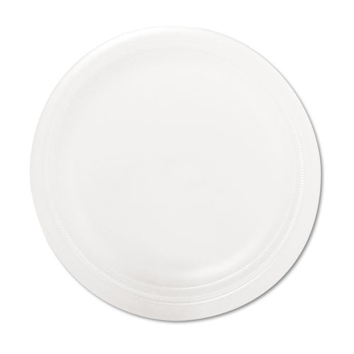 Quiet Classic Laminated Foam Dinnerware Plate, 9" dia, White, 125/Pack-(DCC9PWQRPK)