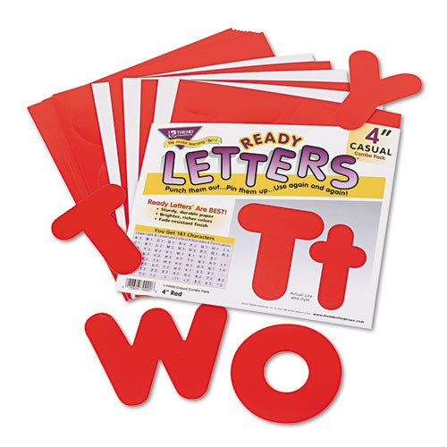 Ready Letters Casual Combo Set, Red, 4"h, 182/Set-(TEPT79902)