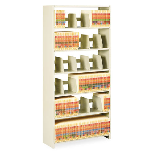 Snap-Together Steel Six-Shelf Closed Starter Set, 36w x 12d x 76h, Sand-(TNN1276PCSD)