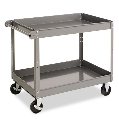 Two-Shelf Metal Cart, Metal, 2 Shelves, 500 lb Capacity, 24" x 36" x 32", Gray-(TNNSC2436)