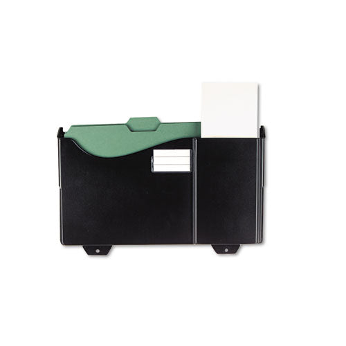 Grande Central Filing System Add-On Pocket, Legal/Letter Size, 15.75" x 3.13" x 9.75", Black-(UNV08136)