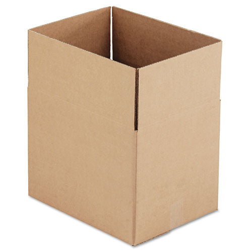 Fixed-Depth Corrugated Shipping Boxes, Regular Slotted Container (RSC), 12" x 16" x 12", Brown Kraft, 25/Bundle-(UNV161212)